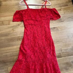 BCBG Lace Midi Dress